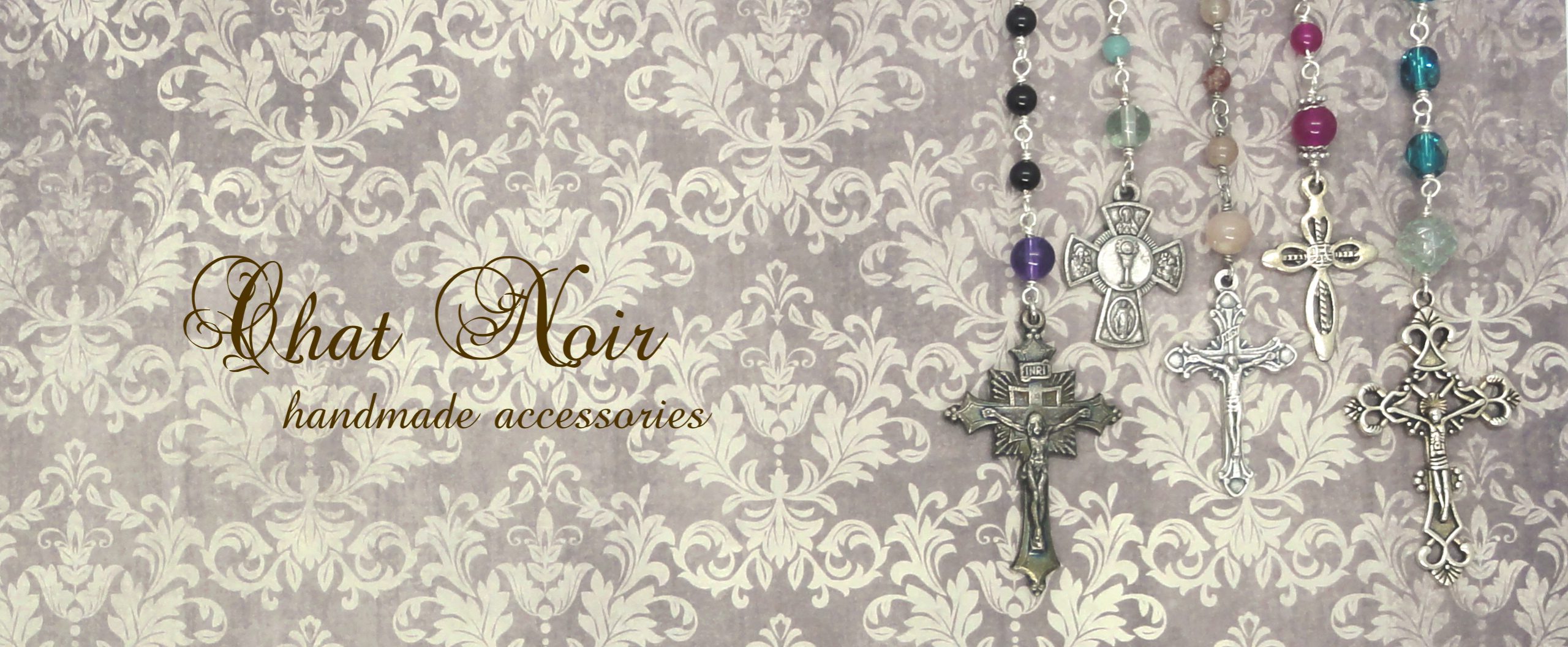 Beautiful rosaries with gemstones.